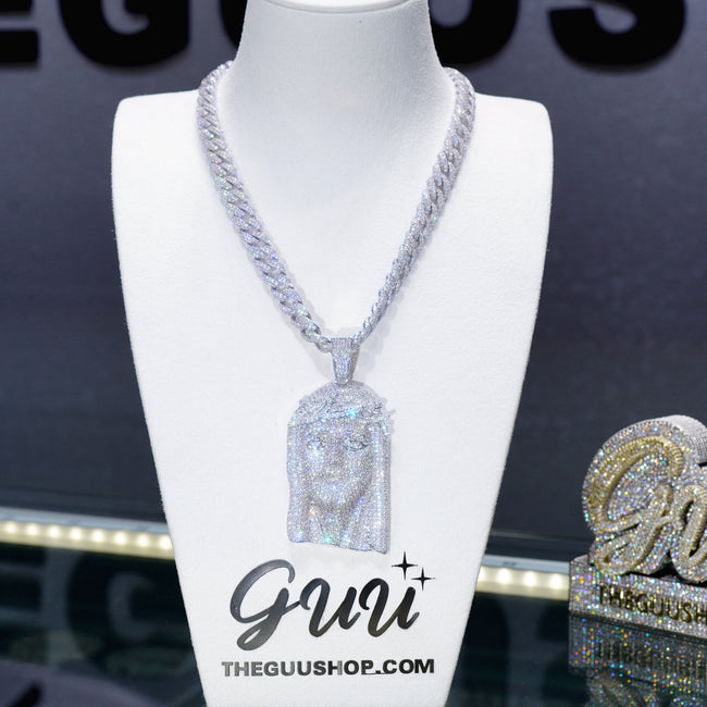 Large Size Jesus Pave Iced Necklace Main Image