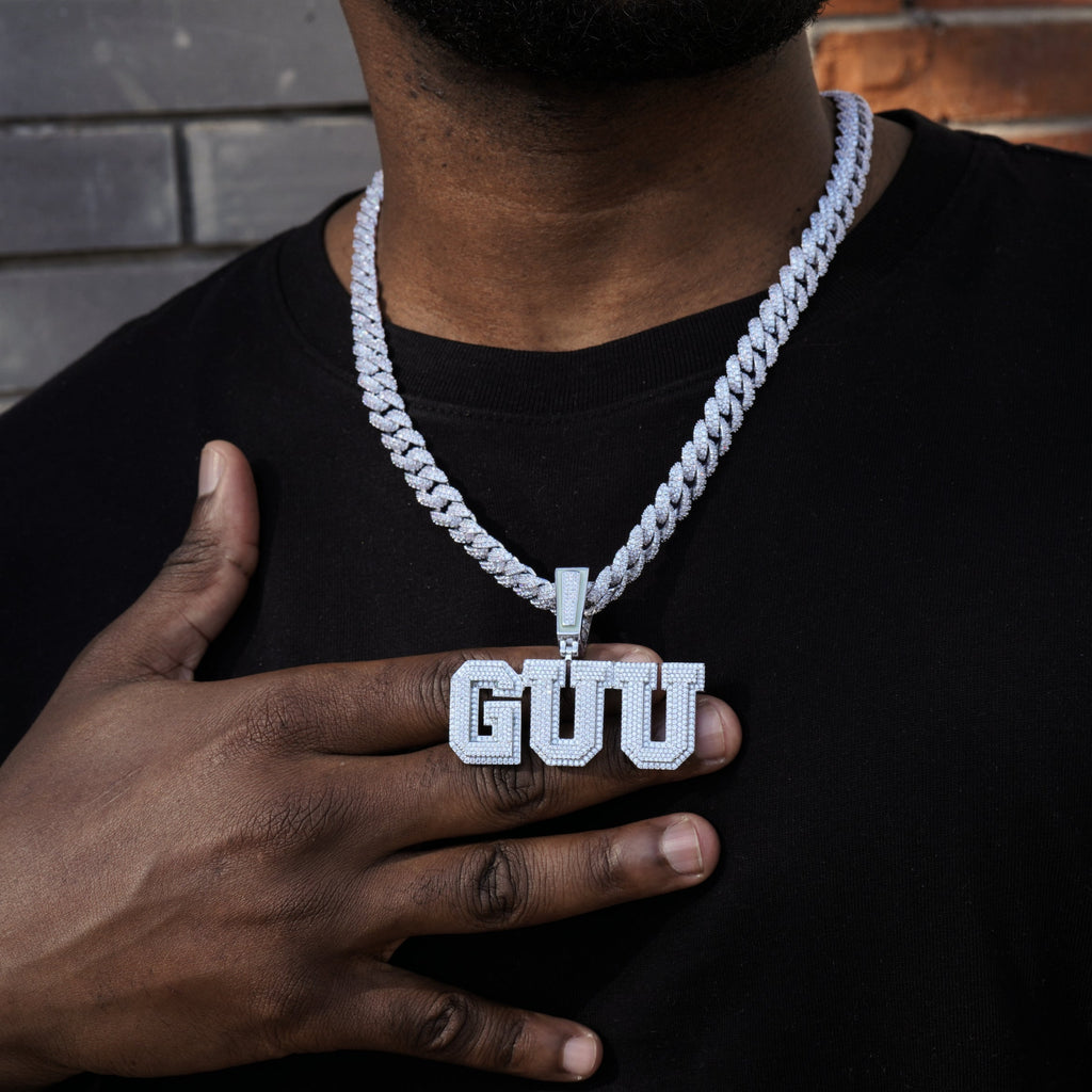 Custom Letters Two Layer Glow In The Dark Necklace
