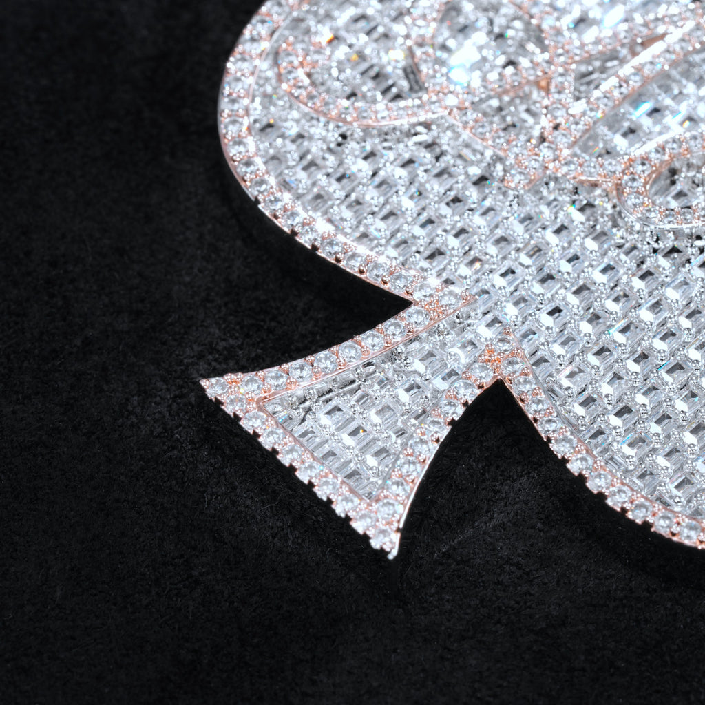ACE Spade Baguette Iced Necklace