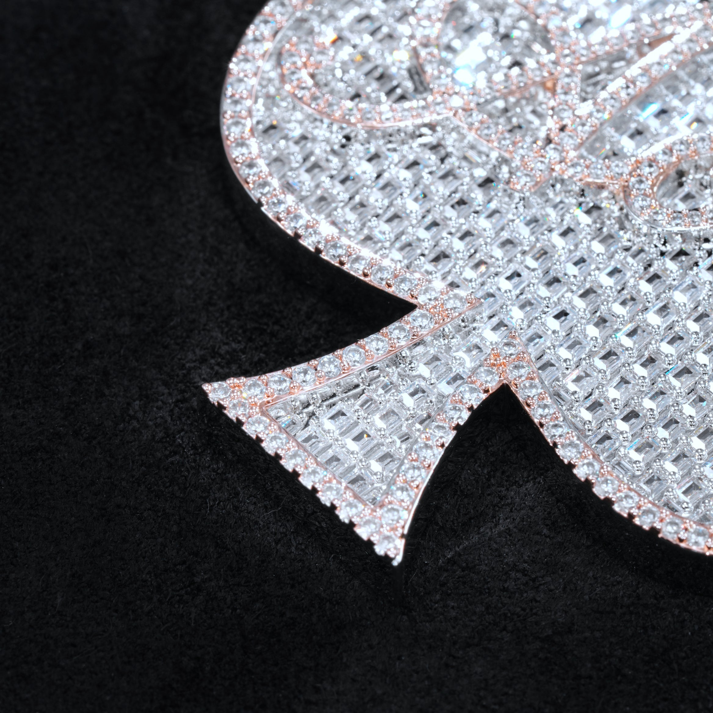 ACE Spade Baguette Iced Necklace