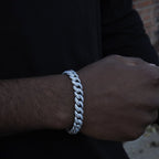 Cuban Link Bracelet (10MM) In White Gold