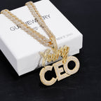 Young CEO Hustler Solid Icy Necklace