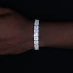 925S & VVS Moissanite 8MM Bageutte Bracelet