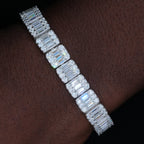 925S & VVS Moissanite 8MM Bageutte Bracelet