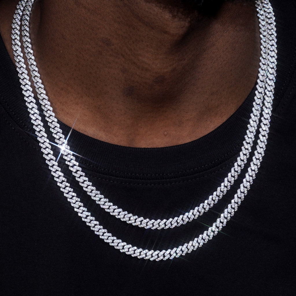 VVS Moissanite 6.5MM Prong Cuban Link Chain
