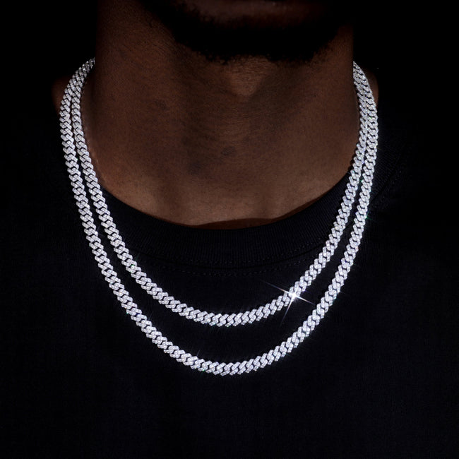 925S & VVS Moissanite 6.5MM Prong Cuban Link Chain Main Image
