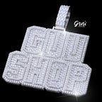 Custom Letters Baguette Two Layer Necklace