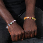 Iced 12mm  Explosion Color  CZ   Bracelet BlingBling