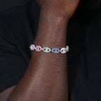 Iced 12mm  Explosion Color  CZ   Bracelet BlingBling
