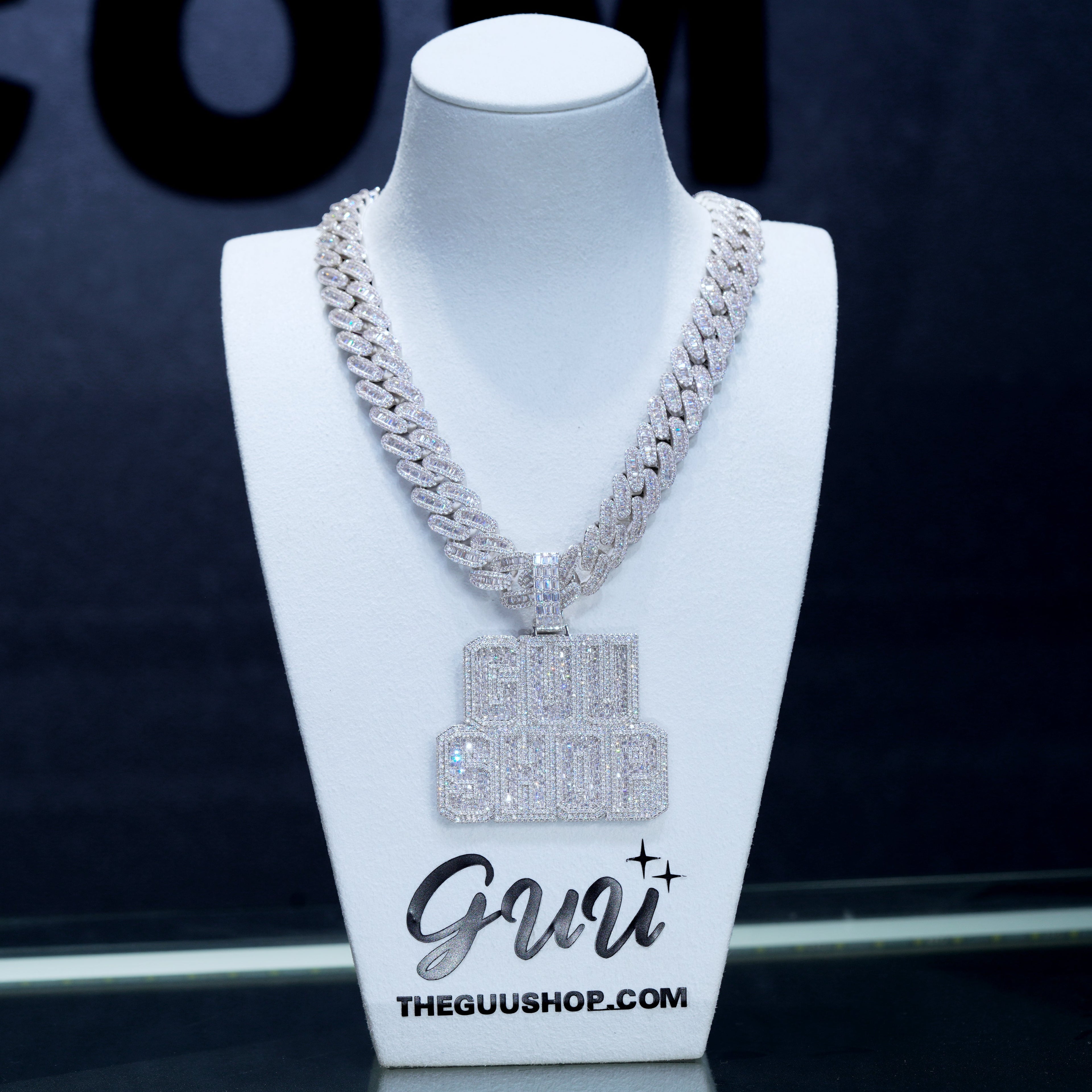 Custom Letters Baguette Two Layer Necklace
