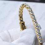 4MM 925S & VVS Moissanite Tennis Bracelet 18K Gold