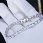 5MM 925S & VVS Moissanite Tennis Bracelet White Gold