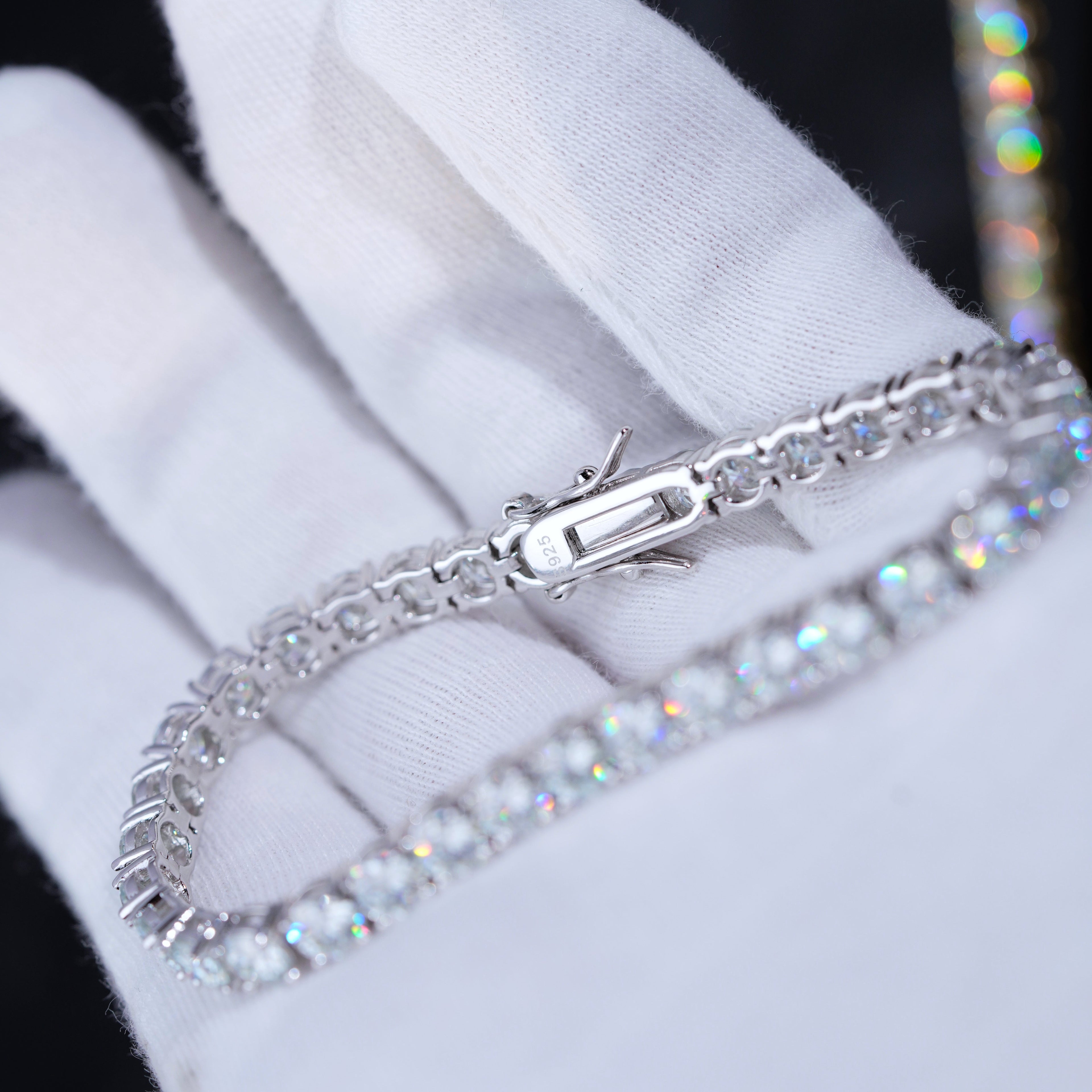 5MM 925S & VVS Moissanite Tennis Bracelet White Gold