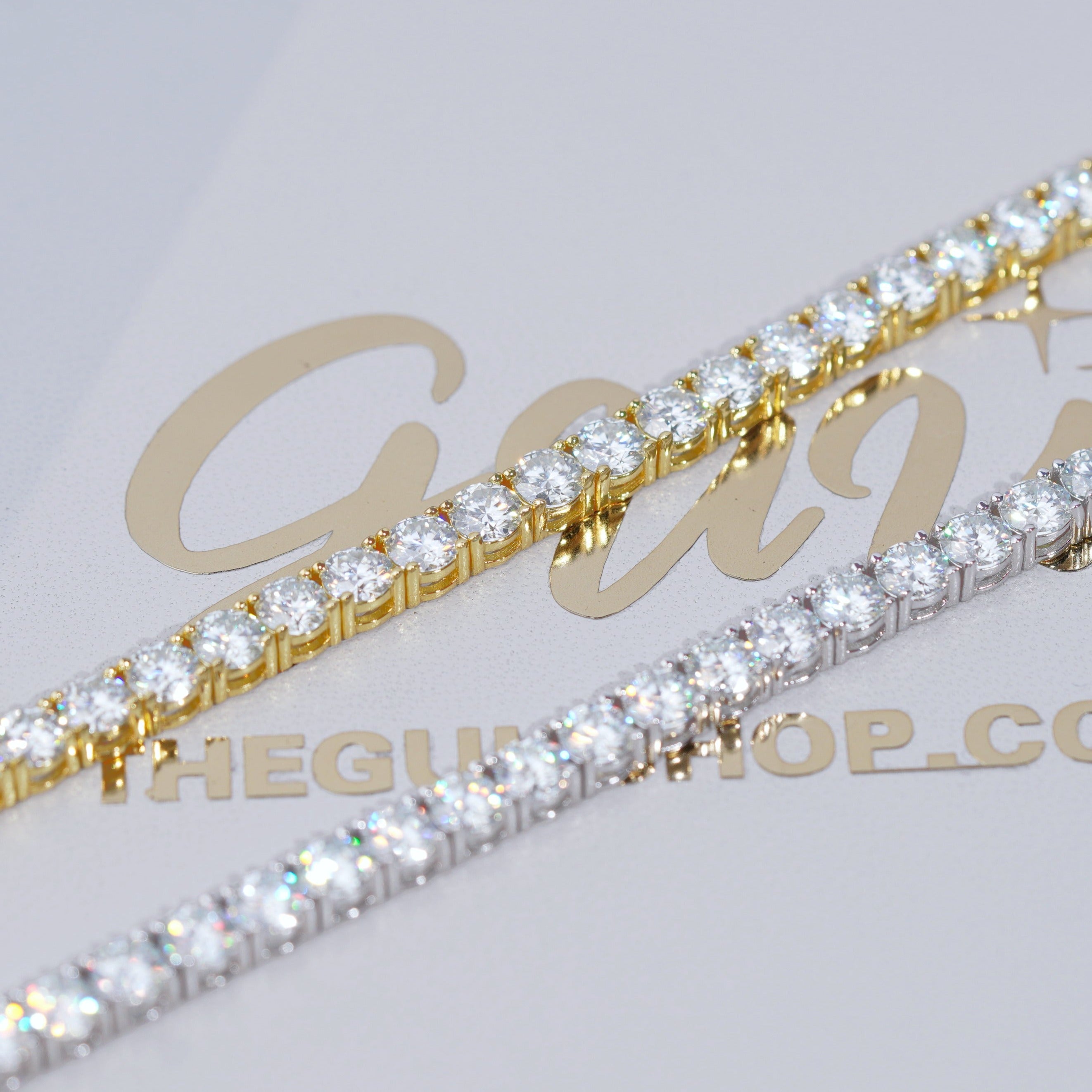4MM 925S & VVS Moissanite Tennis Chain 18K Gold