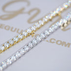 4MM 925S & VVS Moissanite Tennis Chain 18K Gold