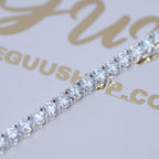 4MM 925S & VVS Moissanite Tennis Chain White Gold