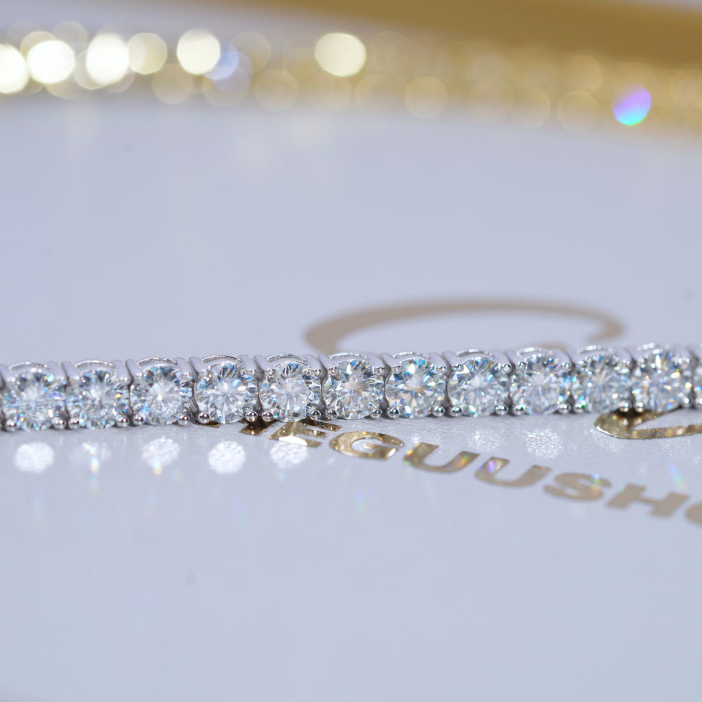 4MM 925S & VVS Moissanite Tennis Chain White Gold