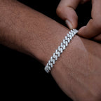 925S & VVS Moissanite 8.5MM Cuban Bracelet