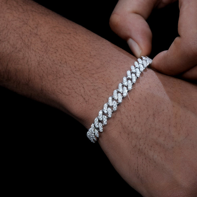 925S & VVS Moissanite 8.5MM Cuban Bracelet Main Image