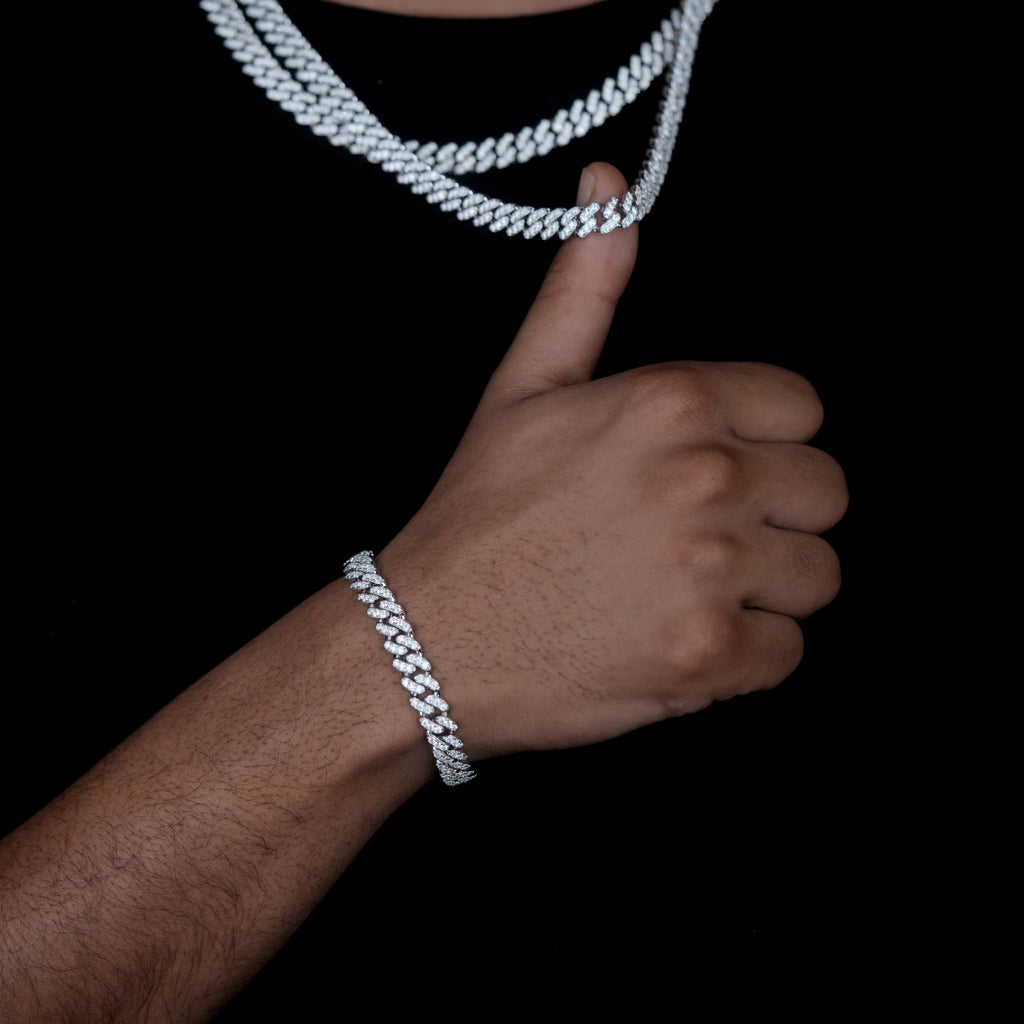 VVS Moissanite 9MM Cuban Bracelet