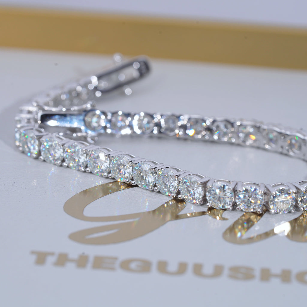 4MM 925S & VVS Moissanite Tennis Bracelet White Gold