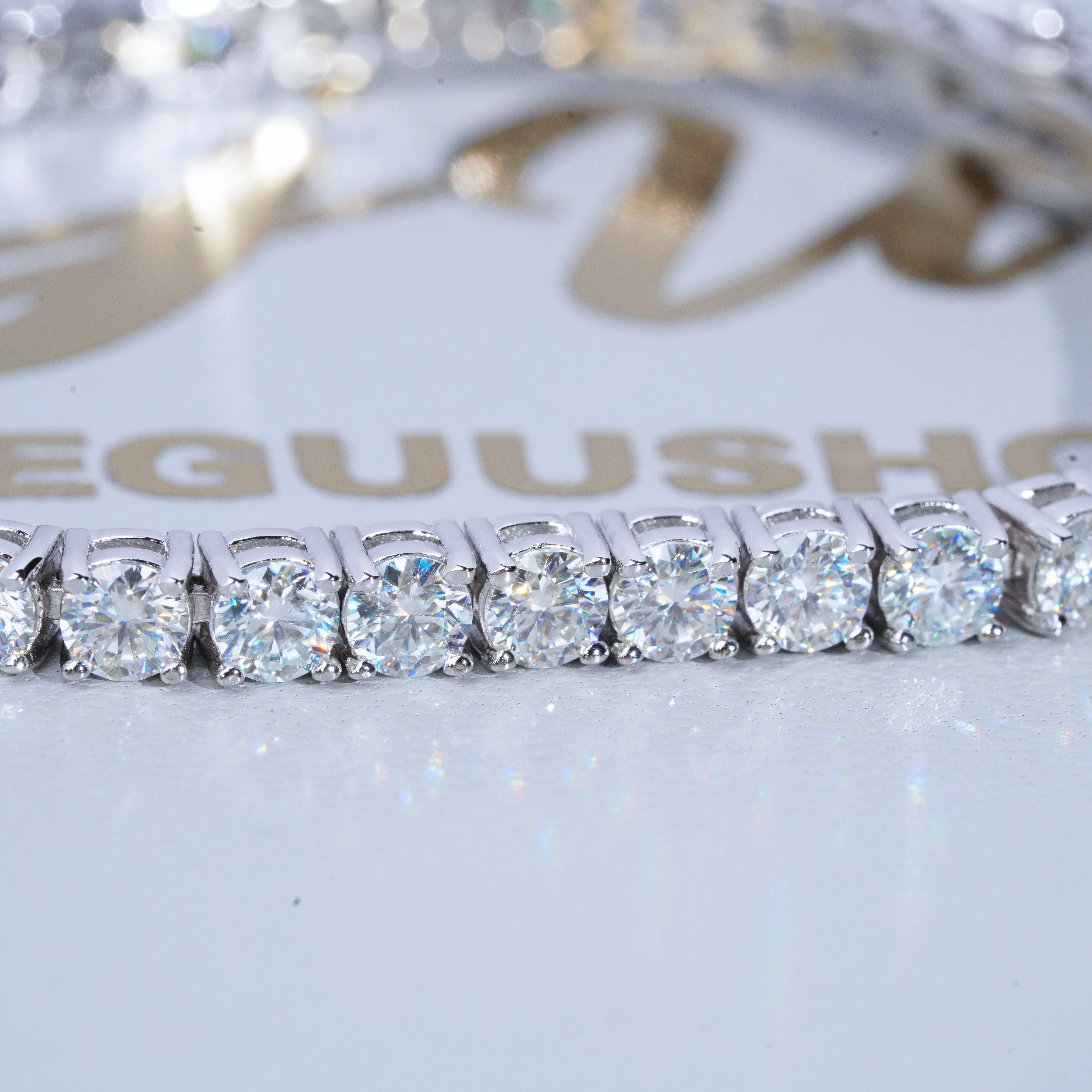 4MM 925S & VVS Moissanite Tennis Bracelet White Gold