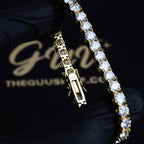 5MM 925S & VVS Moissanite Tennis Bracelet 18K Gold