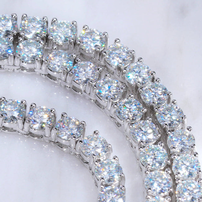 5MM 925S & VVS Moissanite Tennis Chain White Gold Main Image