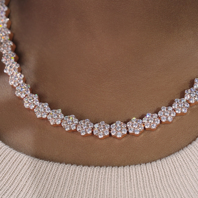 Quincunx Clustered Necklace in Rose Gold Main Image