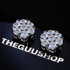 Cluster VVS Moissanite Earring .925 Sterling Silver