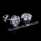 Cluster VVS Moissanite Earring .925 Sterling Silver