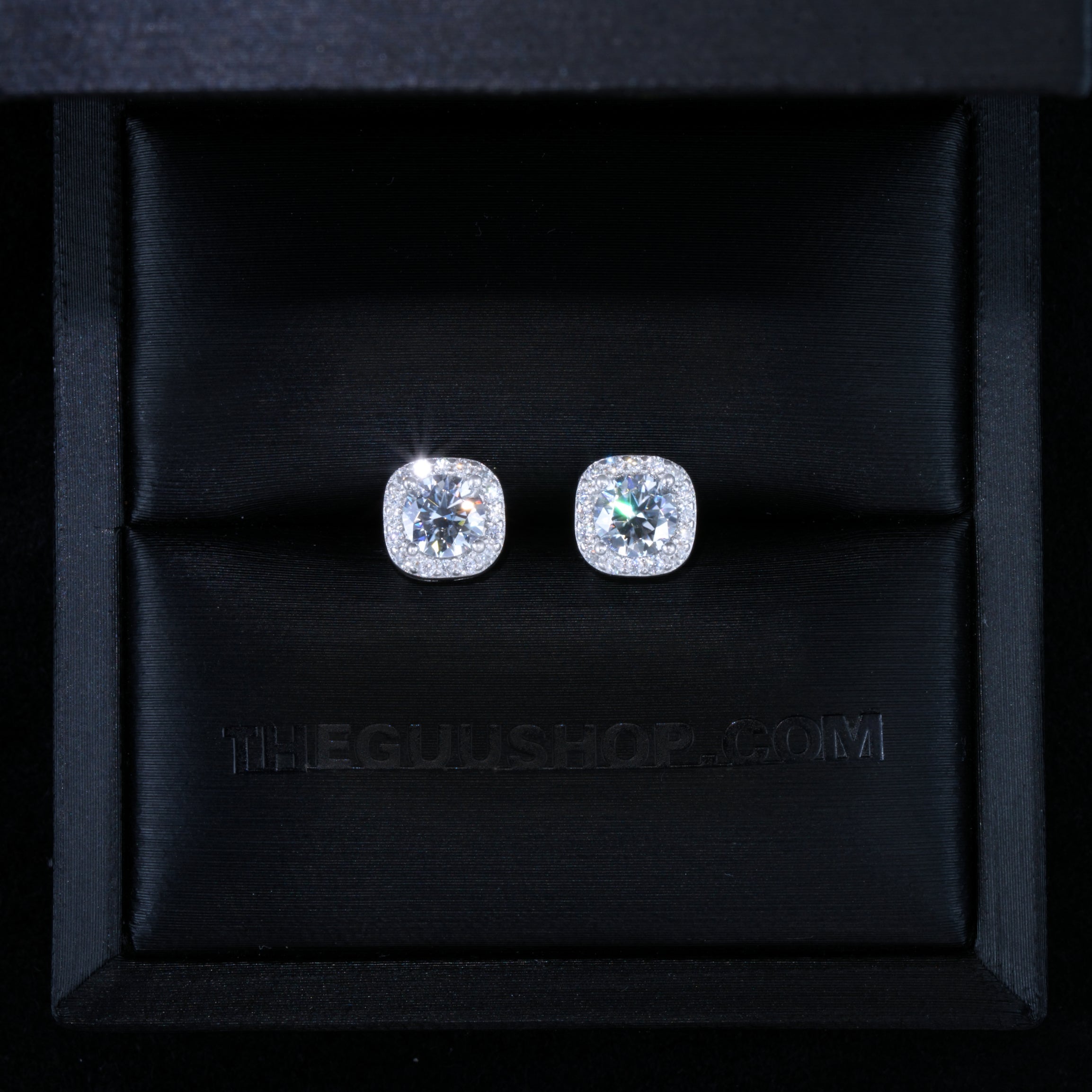 VVS1 Moissanite 7MM Cluster Stud Earrings