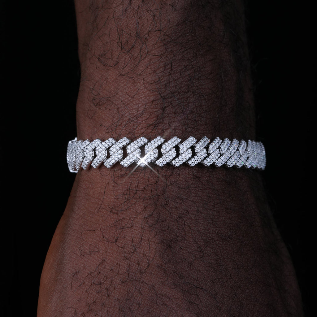 VVS Moissanite 8.5MM Prong Cuban Bracelet