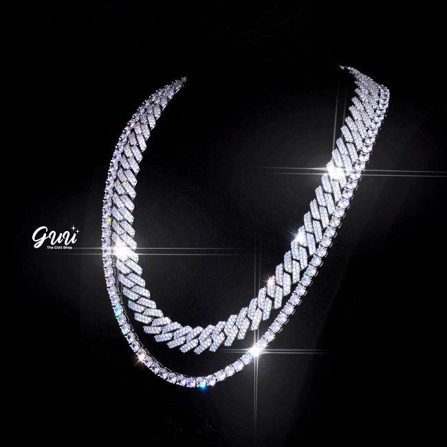 Bundle 14MM Prong Cuban + 5MM Tennis In WhiteGold Main Image