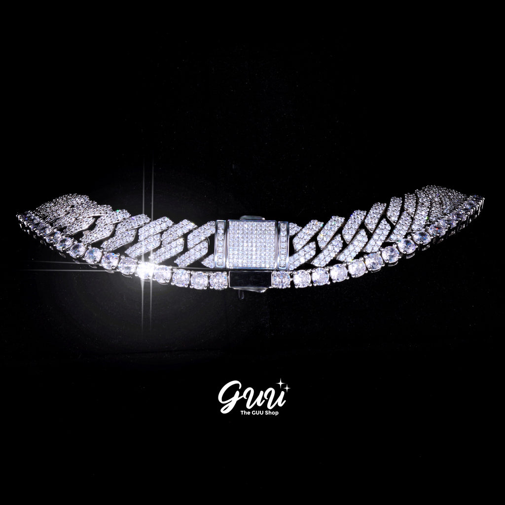 Bundle 14MM Prong Cuban + 5MM Tennis In WhiteGold