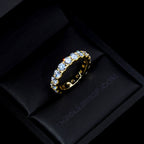 6.00 CARAT VVS Moissanite Single-Row Eternity Ring