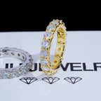 6.00 CARAT VVS Moissanite Single-Row Eternity Ring