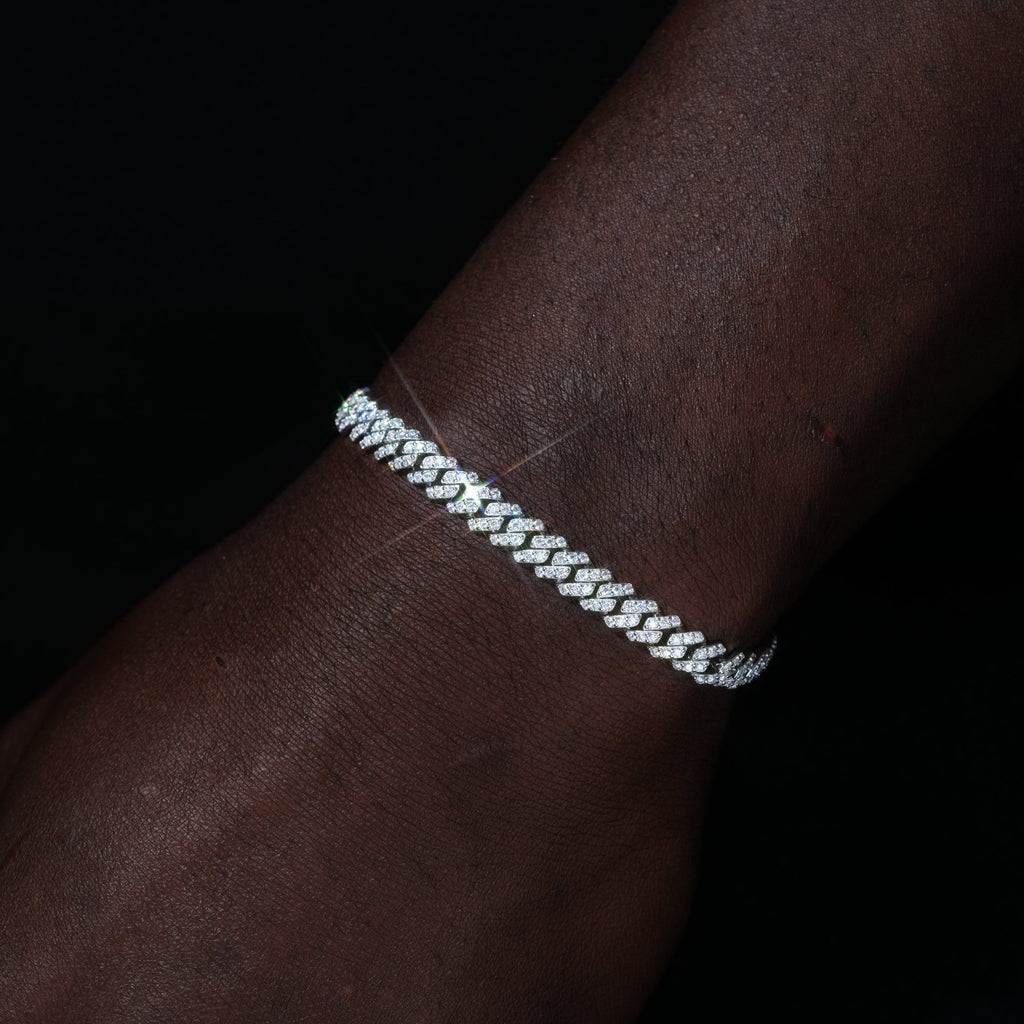 VVS Moissanite 6.5MM Prong Cuban Bracelet