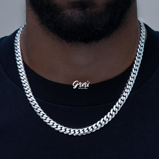 8mm Signature Cuban Link in White Gold Main Image
