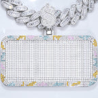 CUSTOM LETTER NECKLACE 3D COLORFUL SQUARE