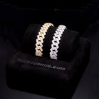 925S & VVS Moissanite 12MM Prong Cuban Bracelet