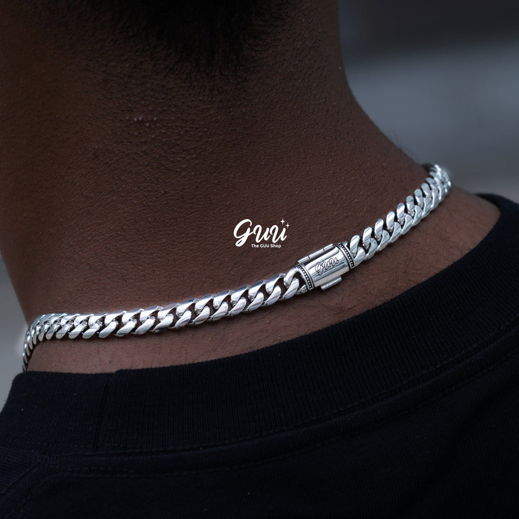 8mm Signature Cuban Link in White Gold