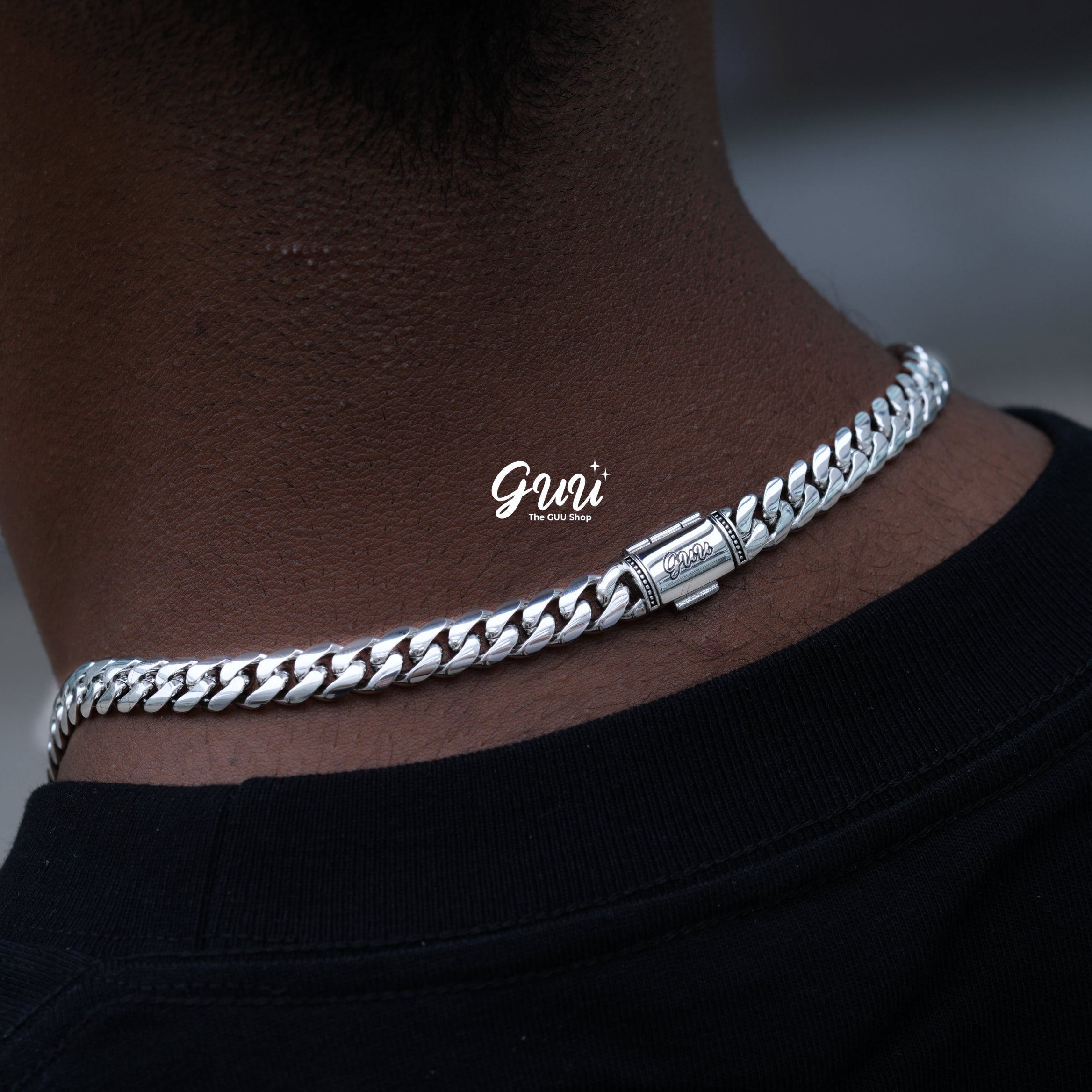 8mm Signature Cuban Link in White Gold