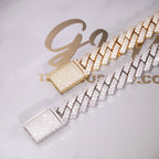 925S & VVS Moissanite 12MM Prong Cuban Bracelet