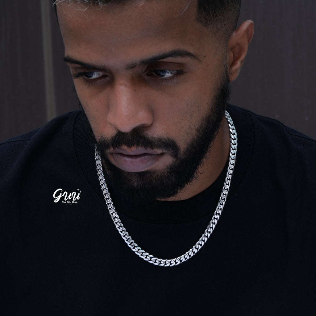 8mm Signature Cuban Link in White Gold