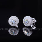 925s VVS1 Moissanite Cluster Halo Earrings
