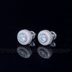 925s VVS1 Moissanite Cluster Halo Earrings