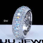 925S & VVS Moissanite Layered Diamond Ring White Gold