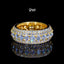 925S & VVS Moissanite Layered Diamond Ring 18K Gold