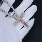 Jesus Crucifix Baguette Cross Necklace
